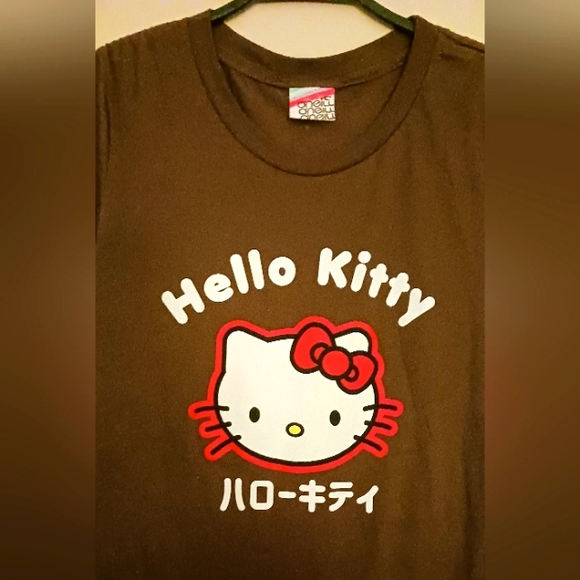 Brown Hello Kitty tee shirt Sz XL - Picture 2 of 3